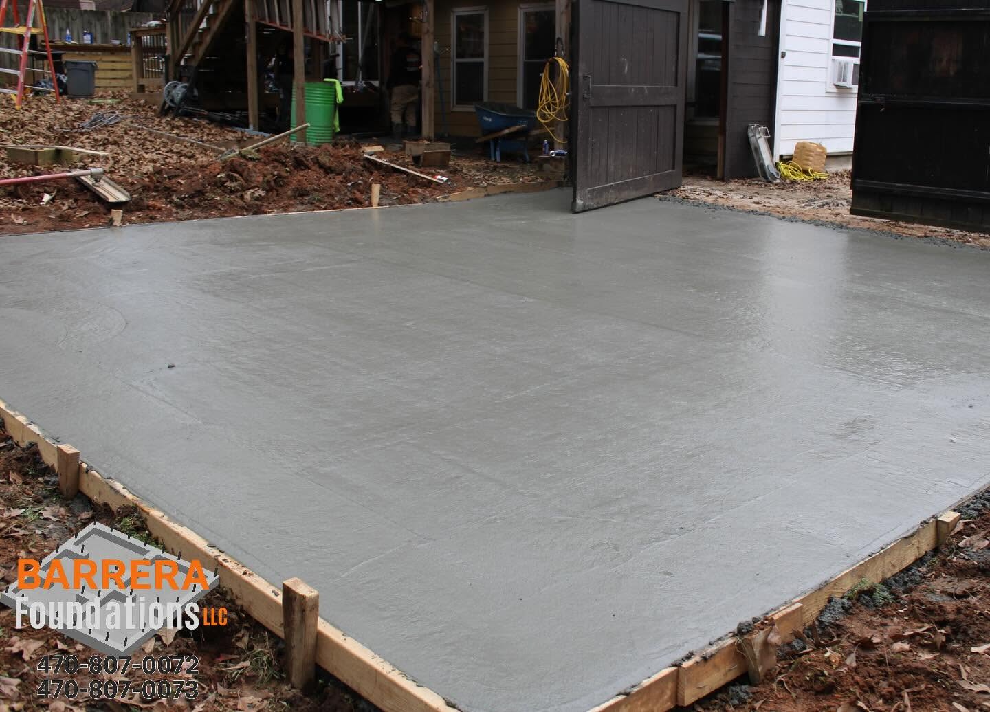 Barrera Foundations finished concrete
